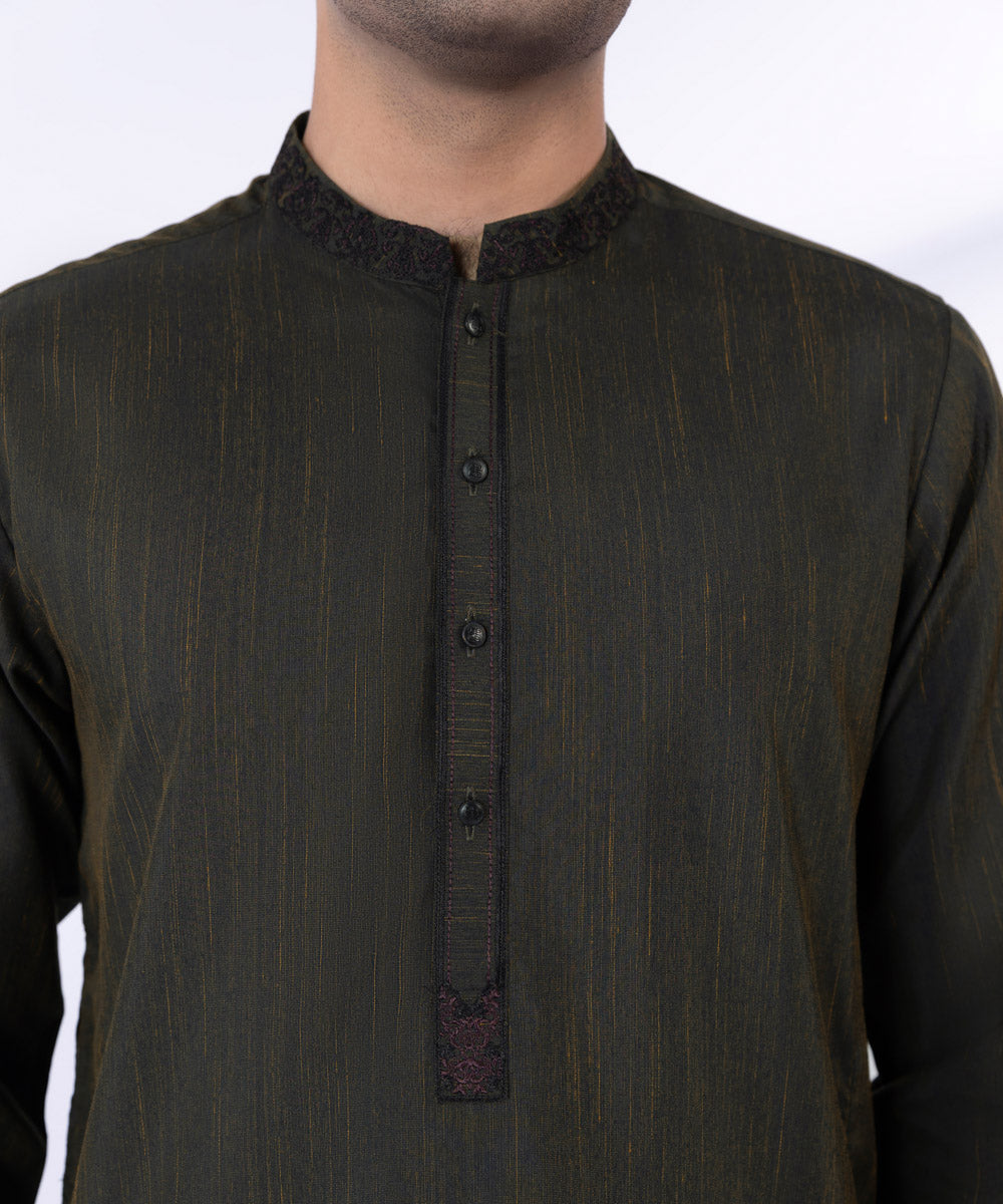 Sapphire | Men's Outfits | Embroidered Wash & Wear Suit 29 - House of Faiza