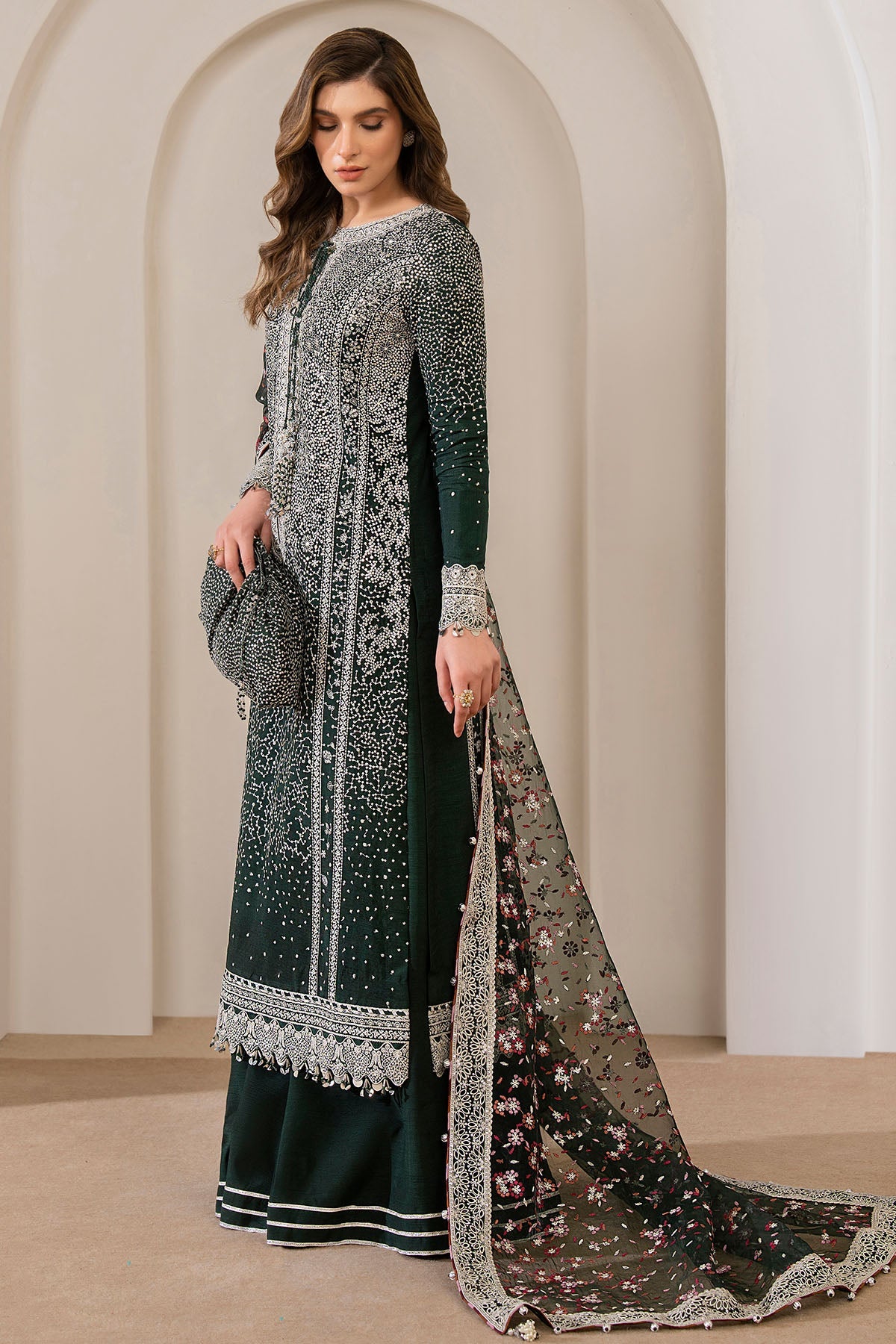 Jazmin | Formals | Embroidered Raw Silk UR-7014 - House of Faiza