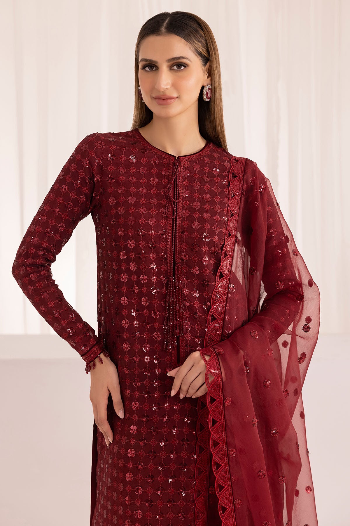 Jazmin | Formals | Embroidered Raw Silk UR-7009 - House of Faiza