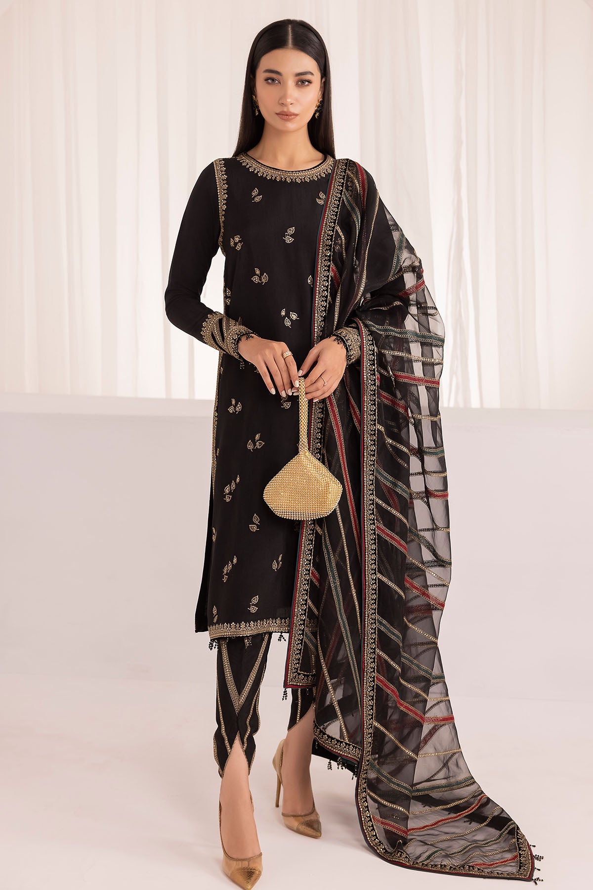 Jazmin | Formals | Embroidered Raw Silk UR-7012 - House of Faiza