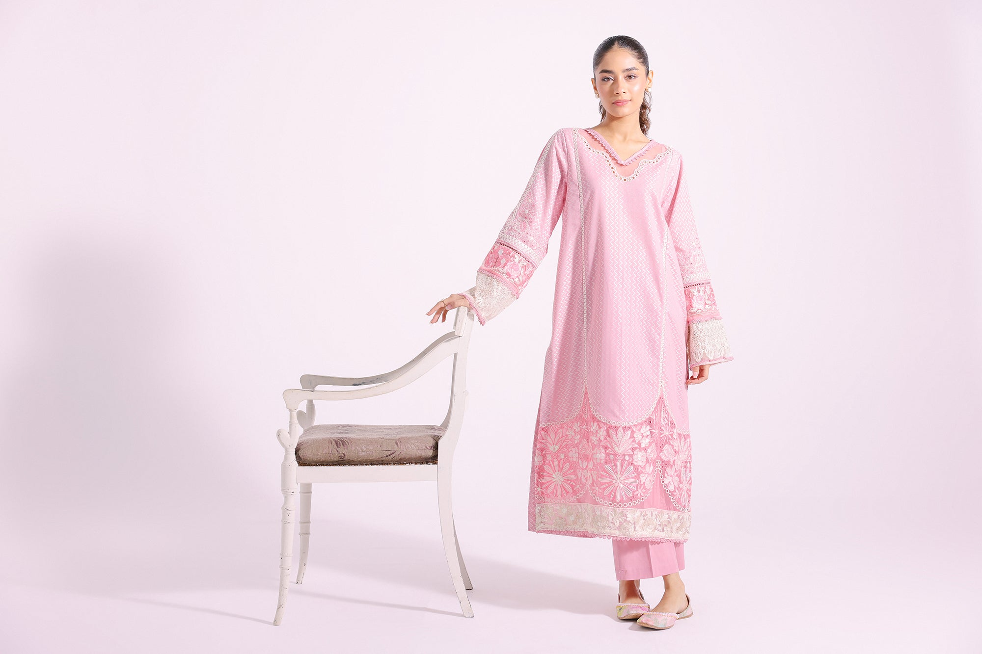 Ethnic | Pret SS '24 |  EMBROIDERED SUIT (E1632/103/408) - House of Faiza