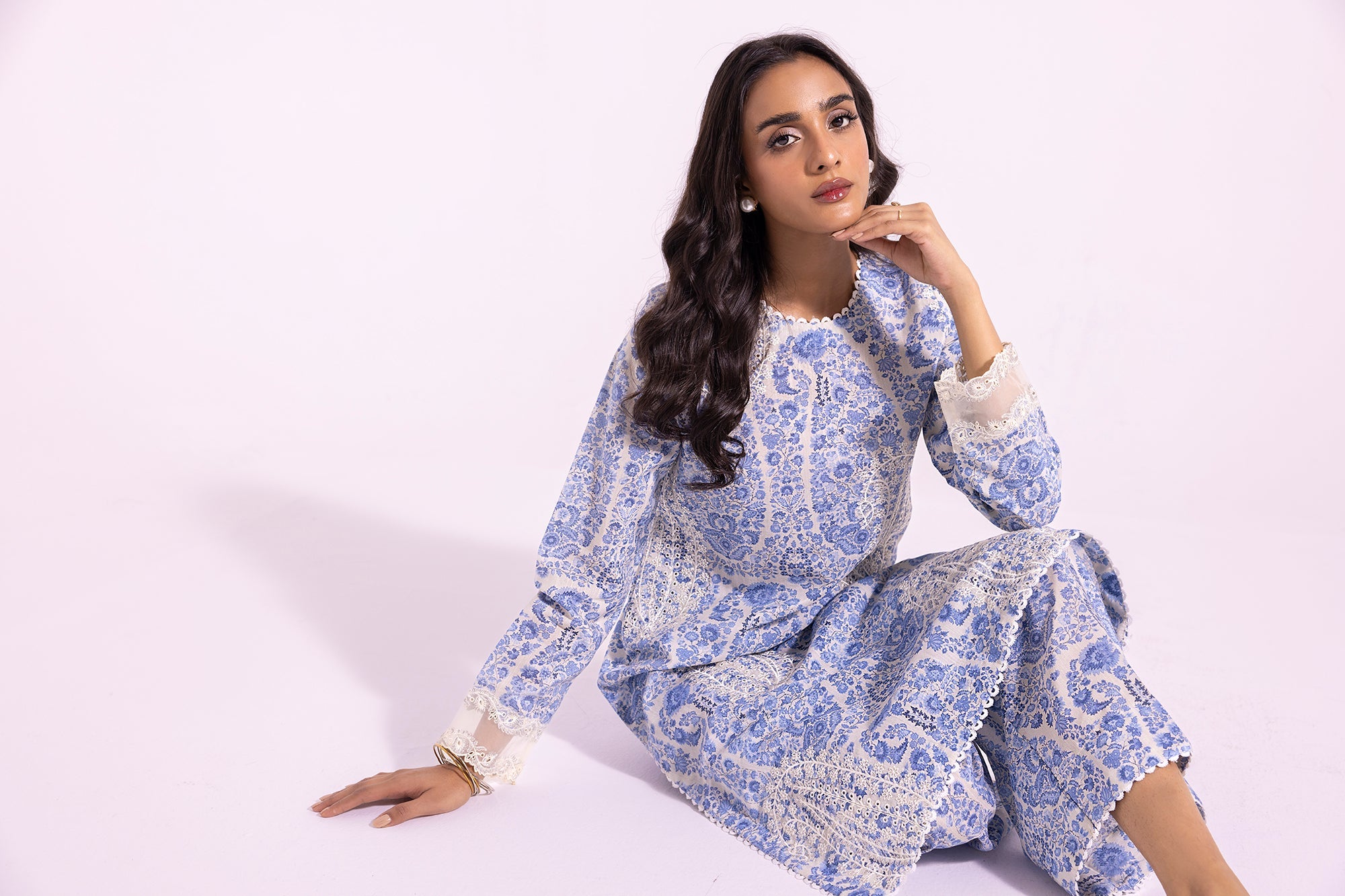 Ethnic | Pret SS '24 |  EMBROIDERED SUIT (E2001/103/634) - House of Faiza