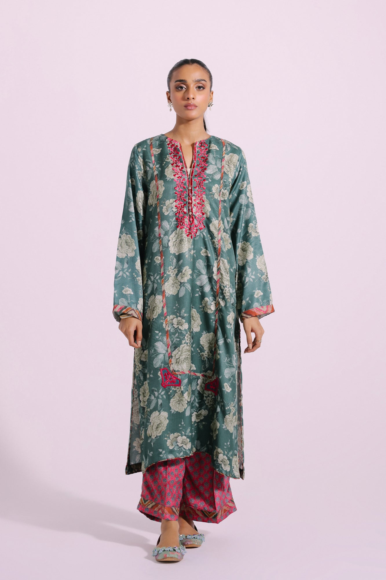 Ethnic | Pret SS '24 |  EMBROIDERED SUIT (E2084/103/707) - House of Faiza