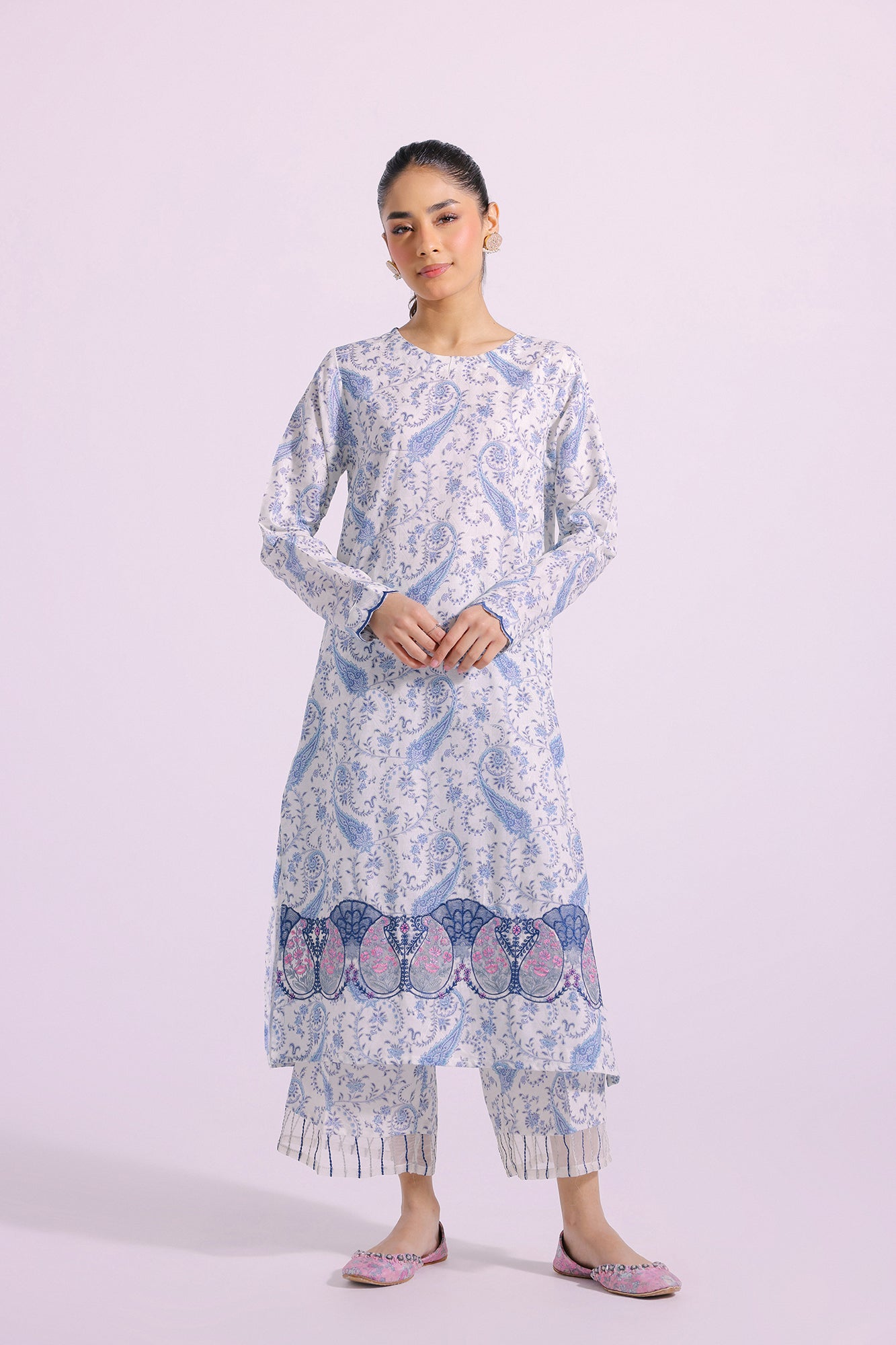 Ethnic | Pret SS '24 |  EMBROIDERED SUIT (E2087/103/005) - House of Faiza