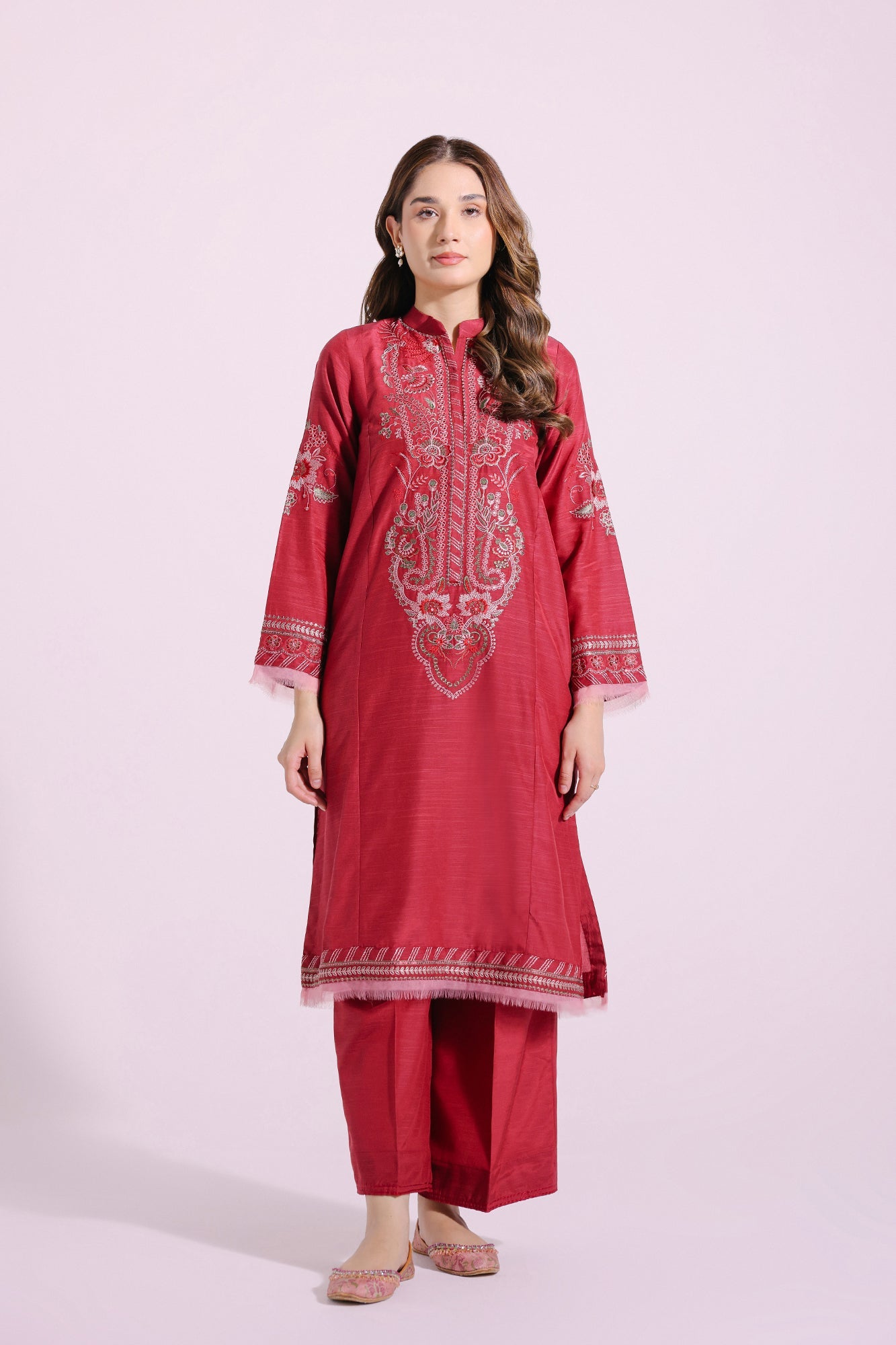 Ethnic | Pret SS '24 |  EMBROIDERED SUIT (E2100/103/415) - House of Faiza