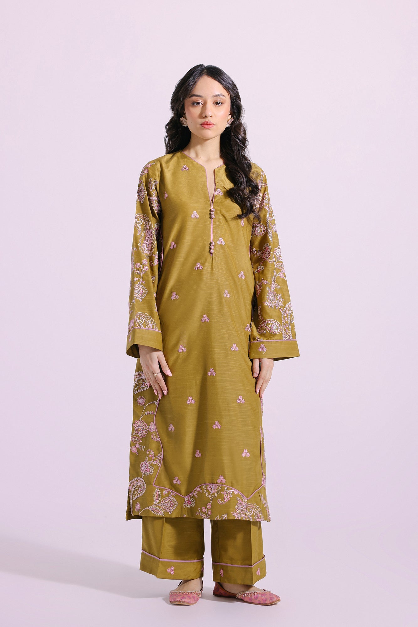Ethnic | Pret SS '24 |  EMBROIDERED SUIT (E2104/103/121) - House of Faiza