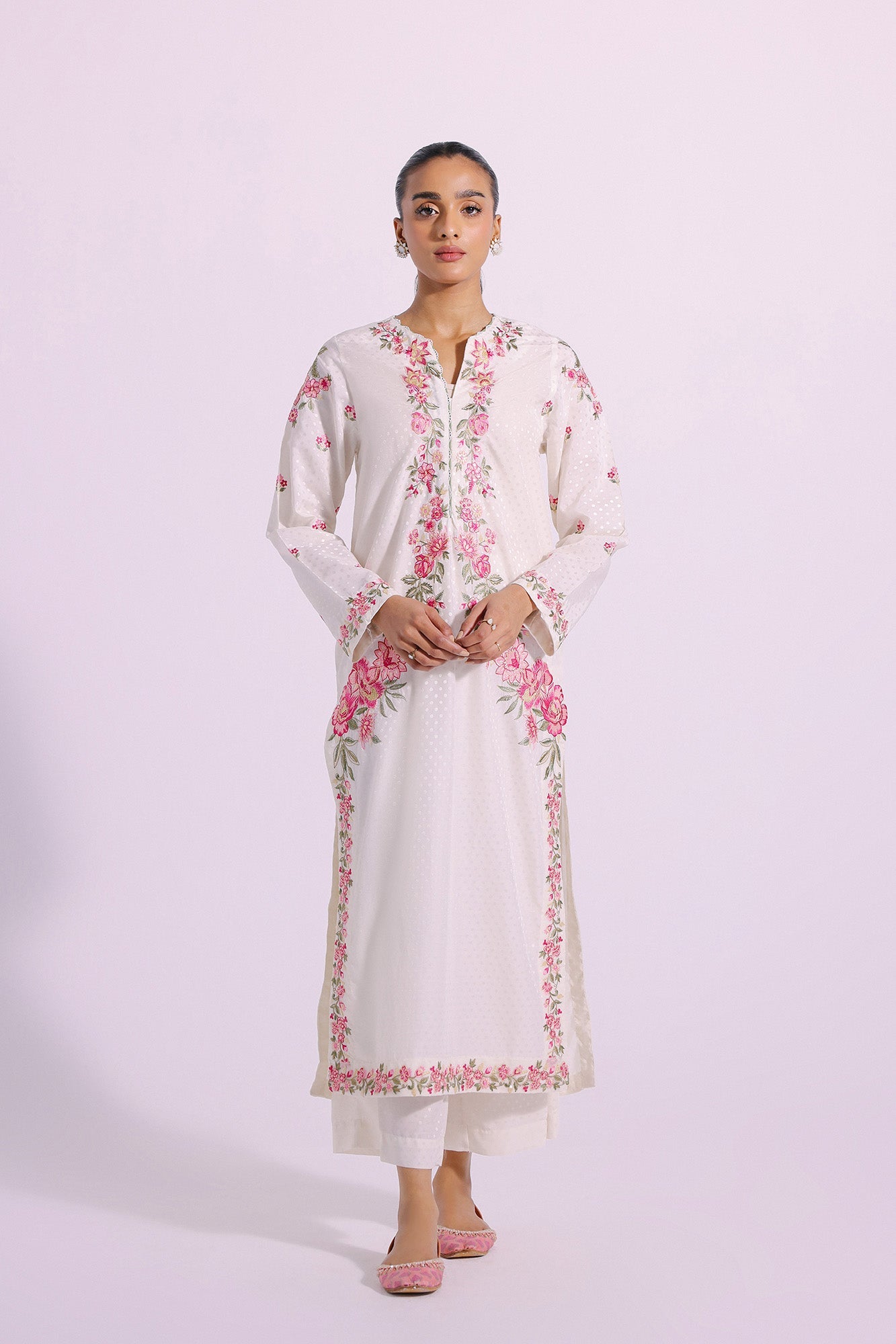 Ethnic | Pret SS '24 |  EMBROIDERED SUIT (E2107/103/005) - House of Faiza