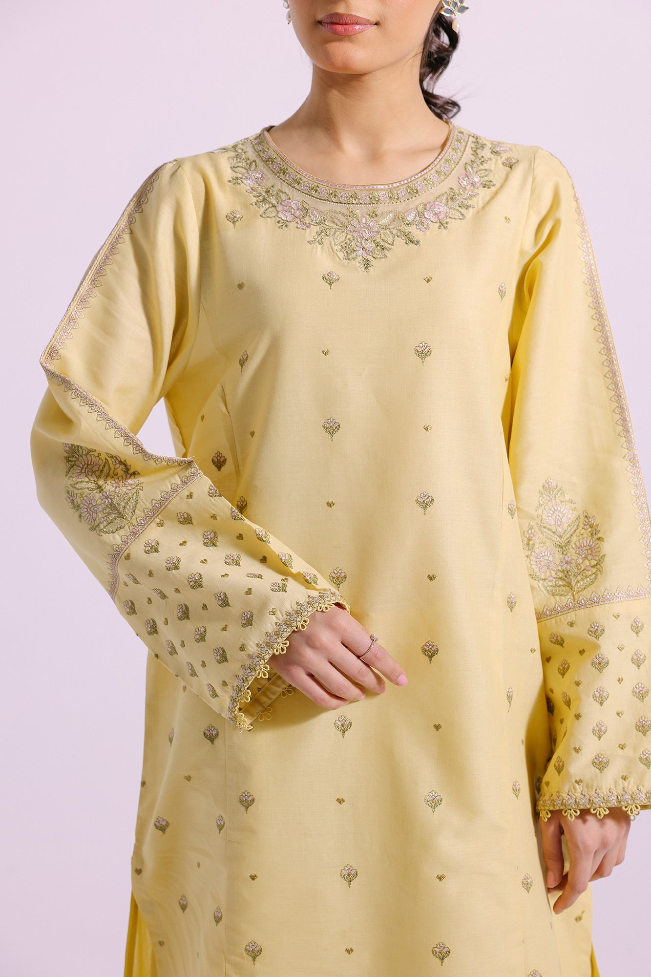 Ethnic | Pret SS '24 |  EMBROIDERED SUIT (E2149/103/109) - House of Faiza