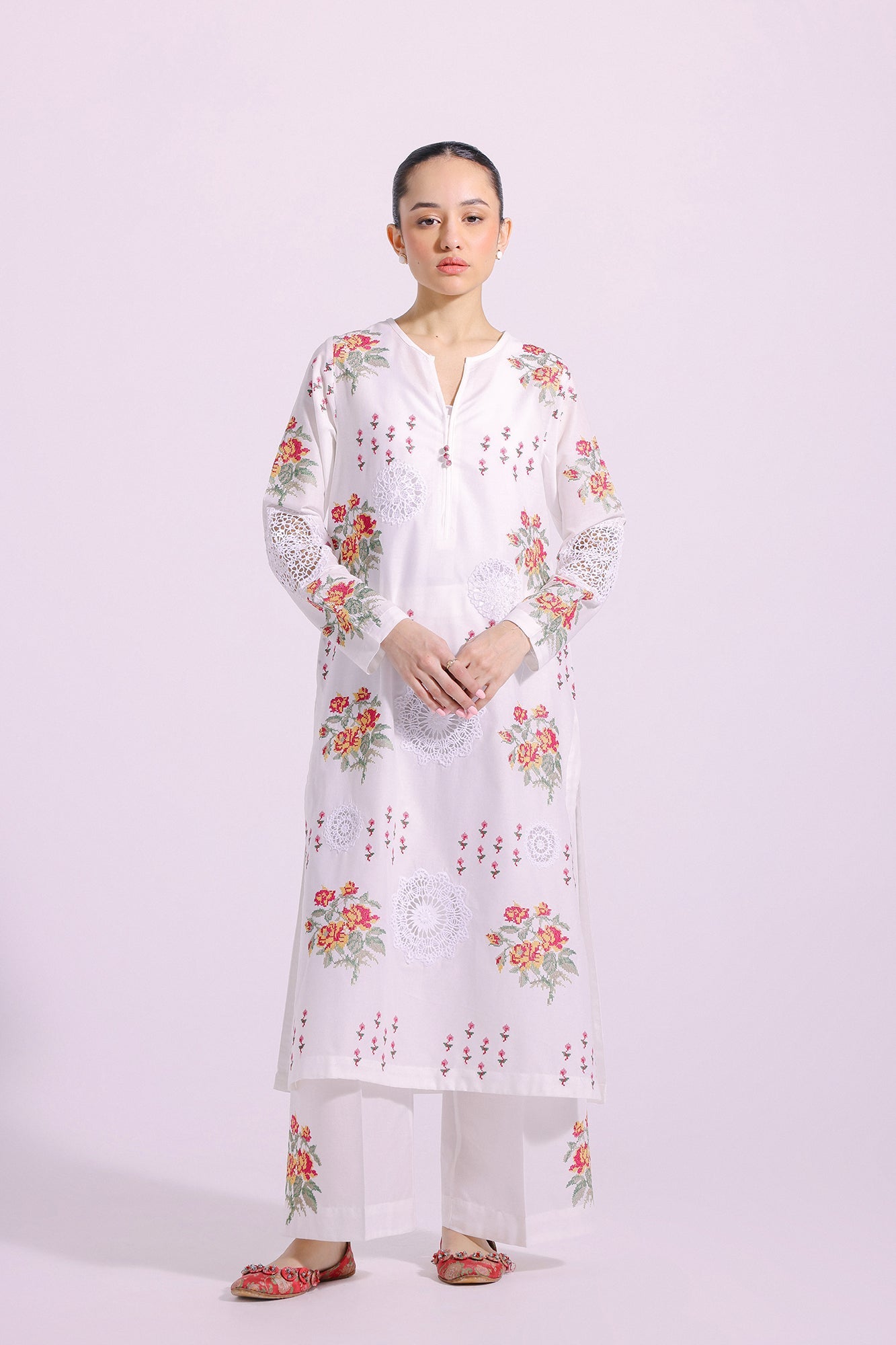 Ethnic | Pret SS '24 |  EMBROIDERED SUIT (E2158/103/001) - House of Faiza