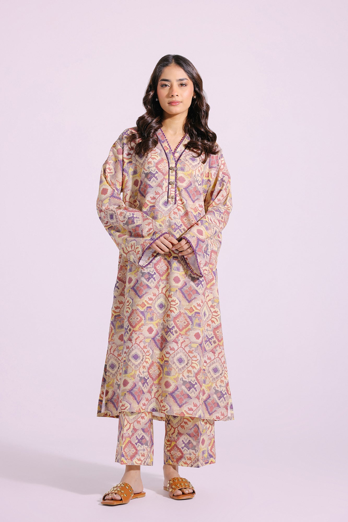 Ethnic | Pret SS '24 |  PRINTED SUIT (E4010/102/225) - House of Faiza