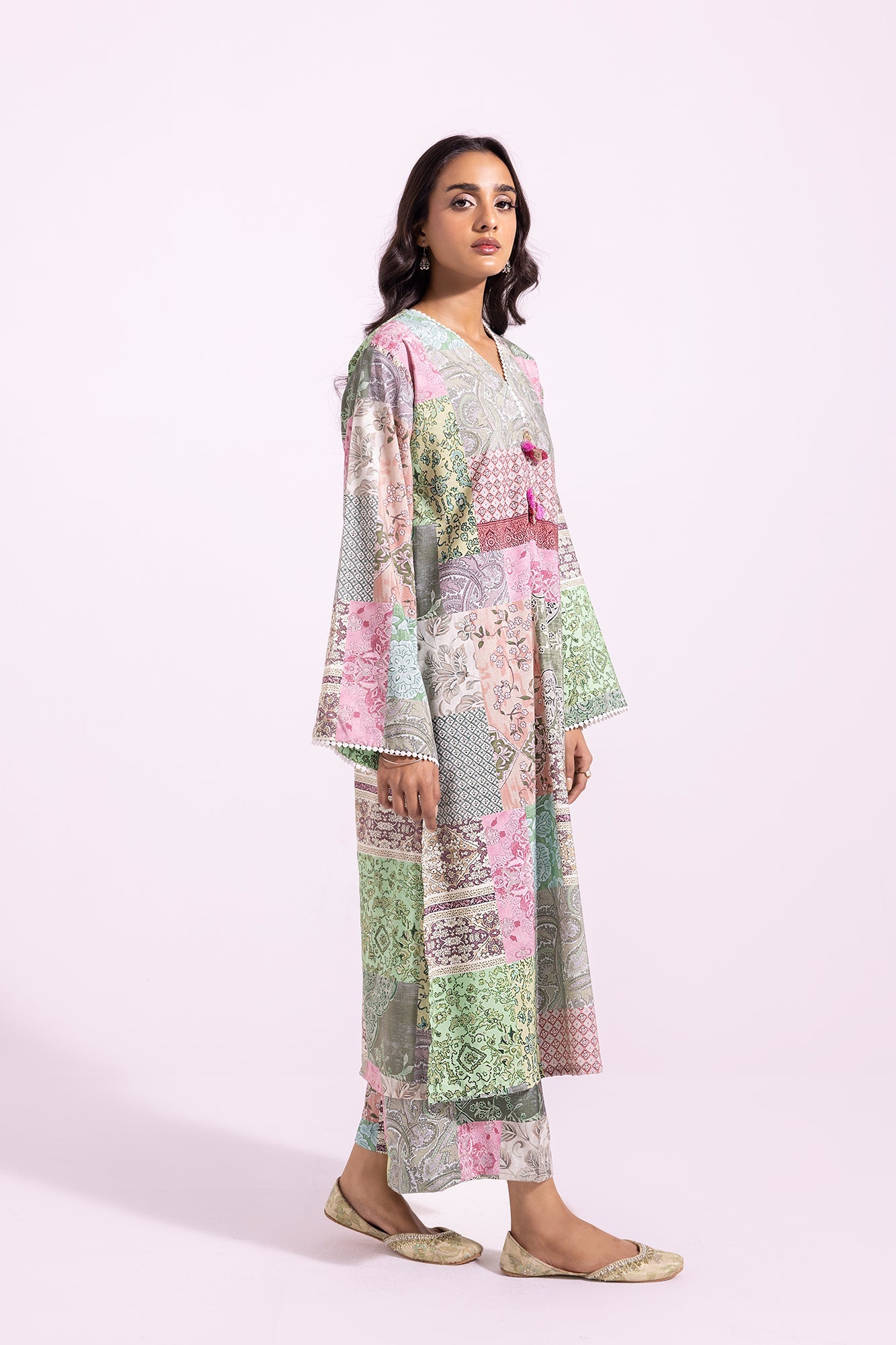Ethnic | Pret SS '24 |  PRINTED SUIT (E4095/102/710) - House of Faiza