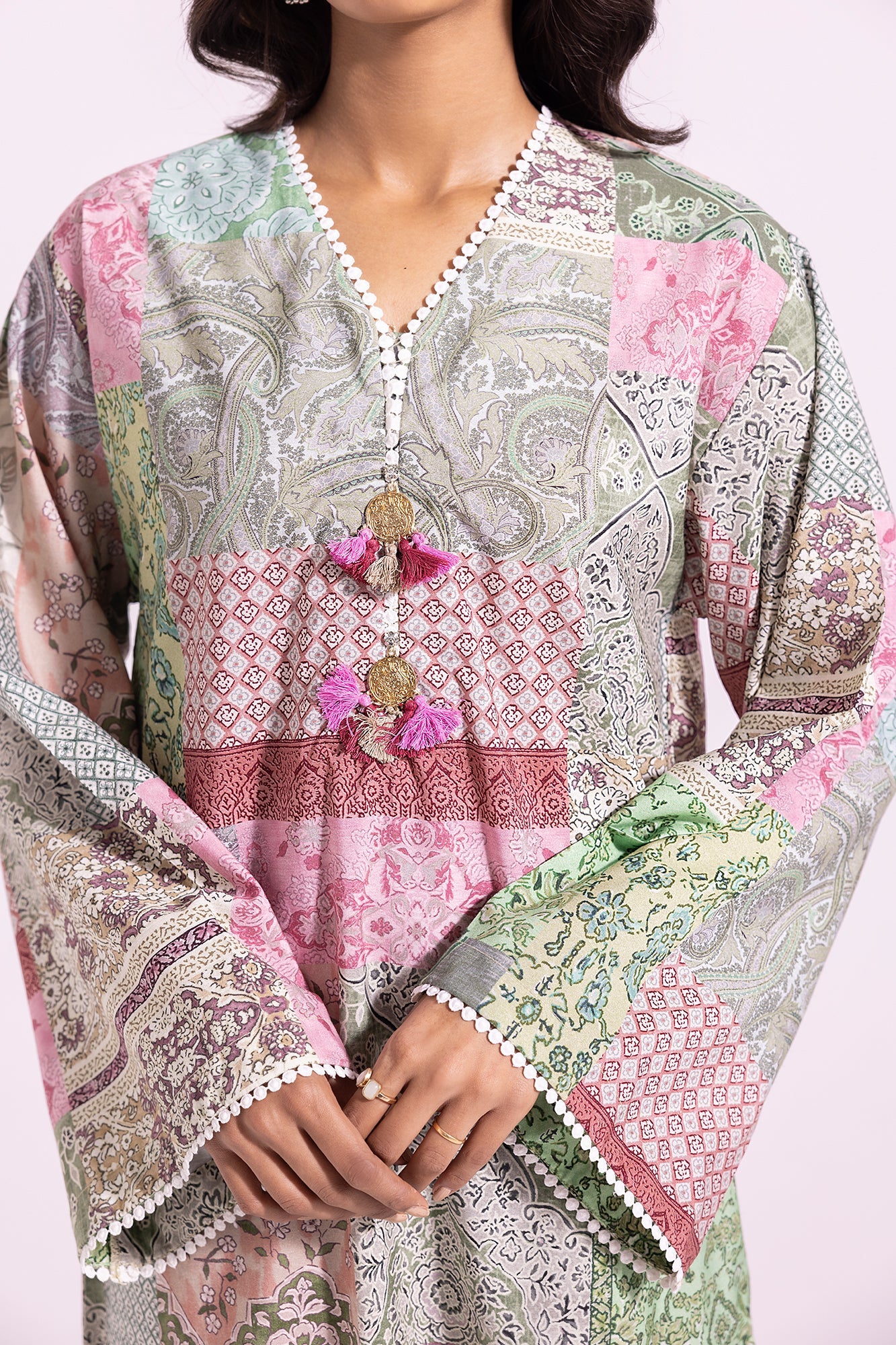 Ethnic | Pret SS '24 |  PRINTED SUIT (E4095/102/710) - House of Faiza