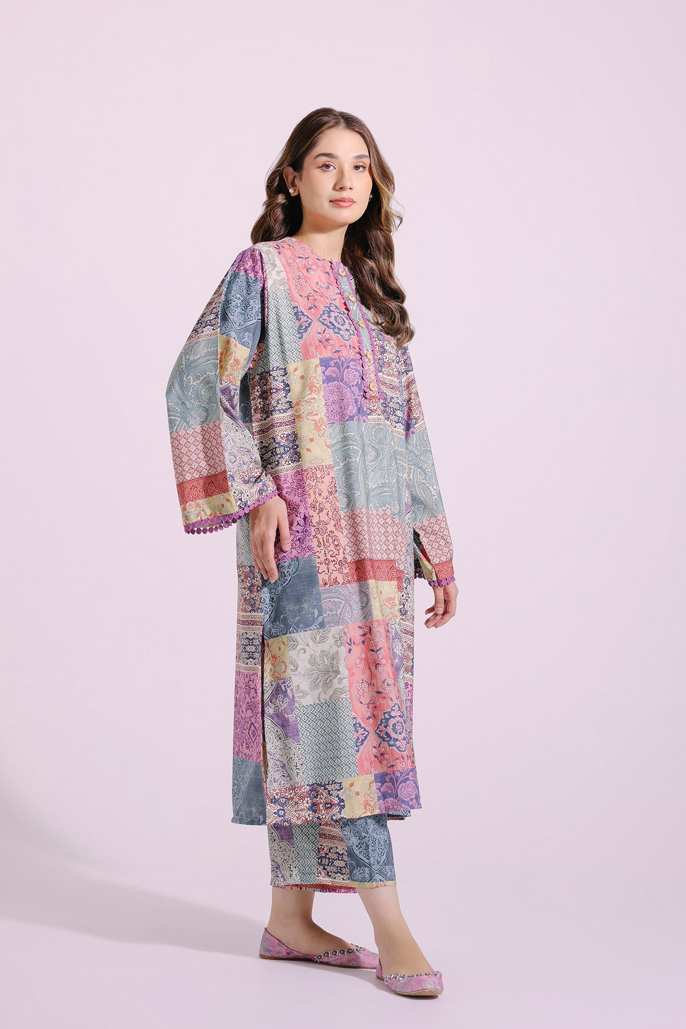 Ethnic | Pret SS '24 |  PRINTED SUIT (E4099/102/606) - House of Faiza