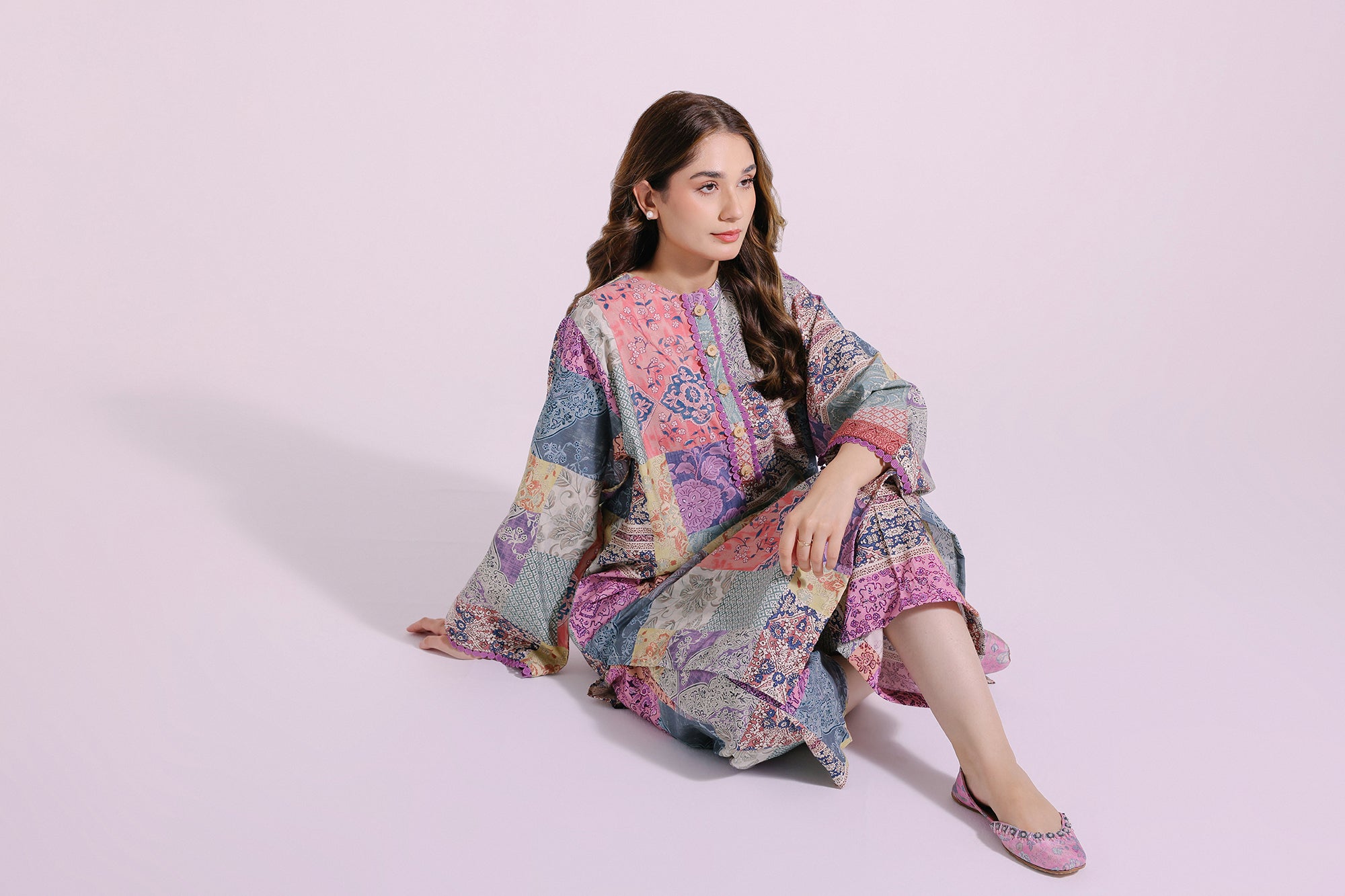 Ethnic | Pret SS '24 |  PRINTED SUIT (E4099/102/606) - House of Faiza