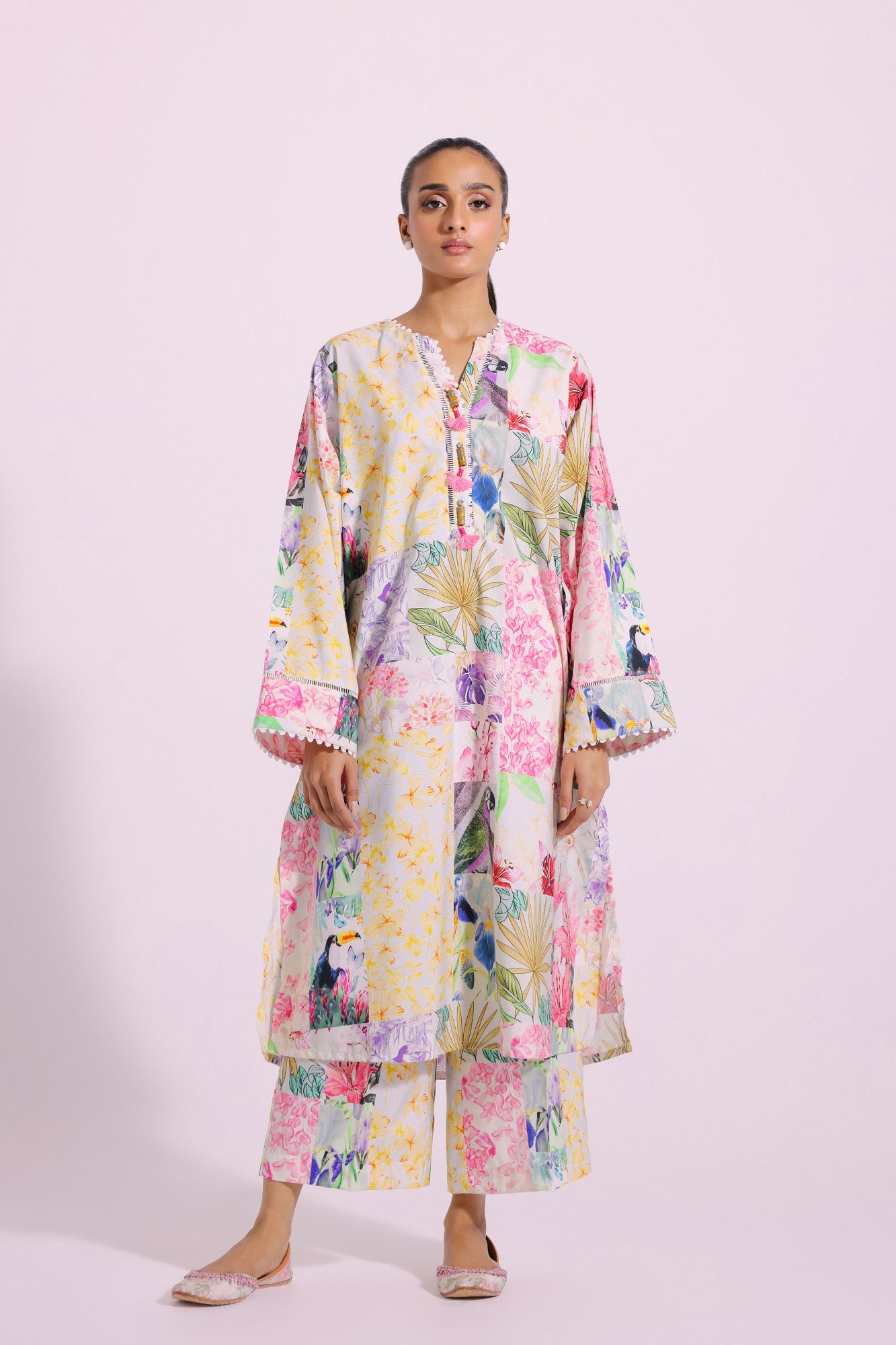 Ethnic | Pret SS '24 |  PRINTED SUIT (E4100/102/004) - House of Faiza