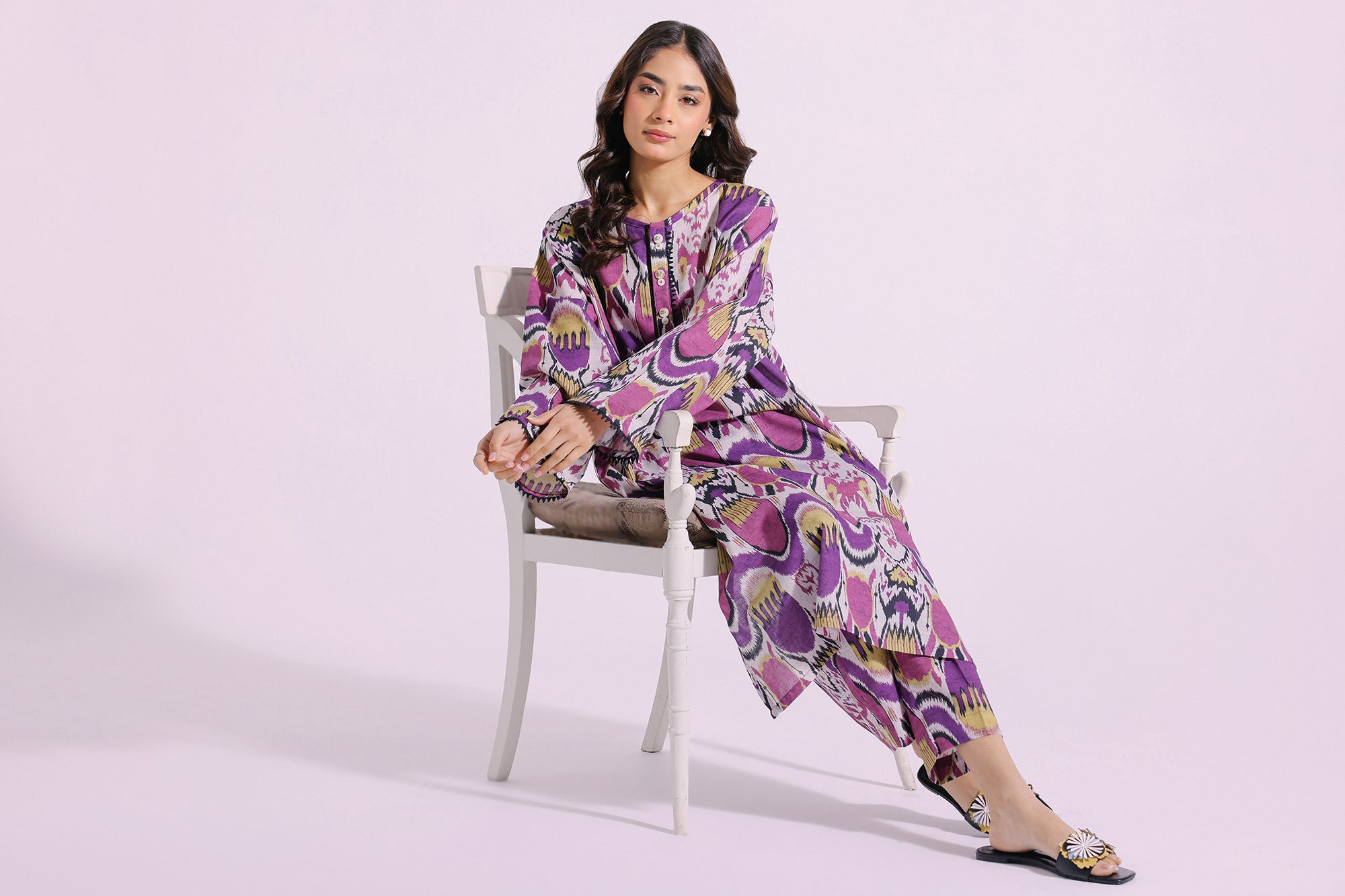 Ethnic | Pret SS '24 |  PRINTED SUIT (E4126/102/522) - House of Faiza