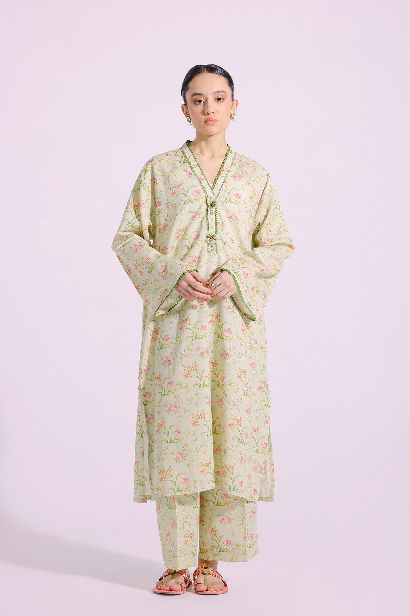 Ethnic | Pret SS '24 |  PRINTED SUIT (E4132/102/130) - House of Faiza