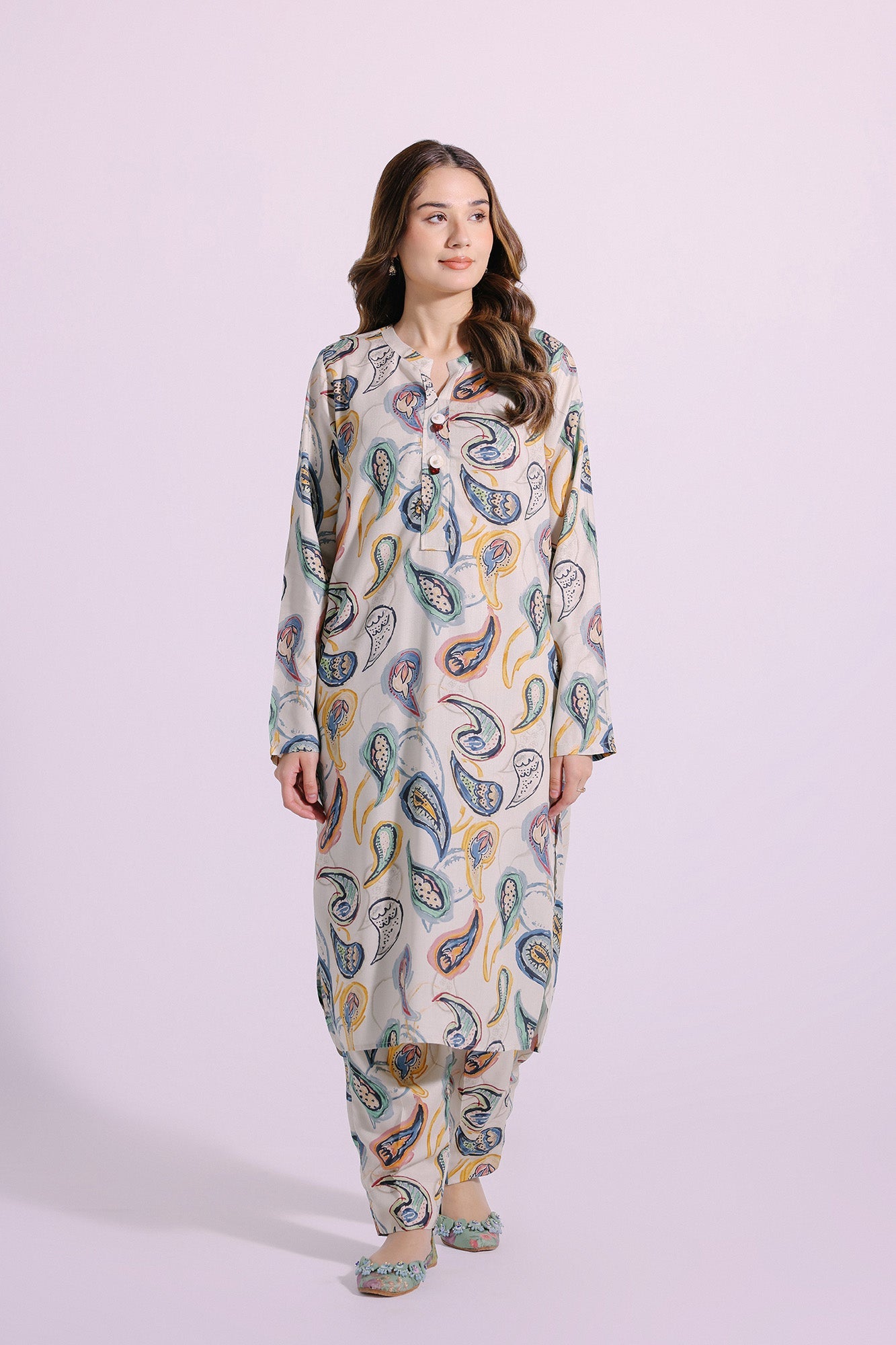 Ethnic | Pret SS '24 |  PRINTED SUIT (E4218/102/003) - House of Faiza