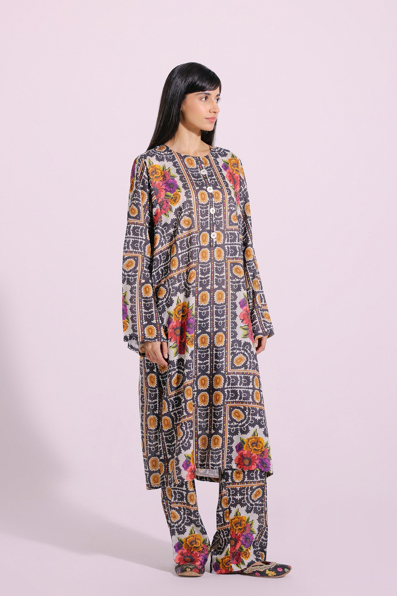 Ethnic | Pret SS '24 |  PRINTED SUIT (E4296/102/901) - House of Faiza