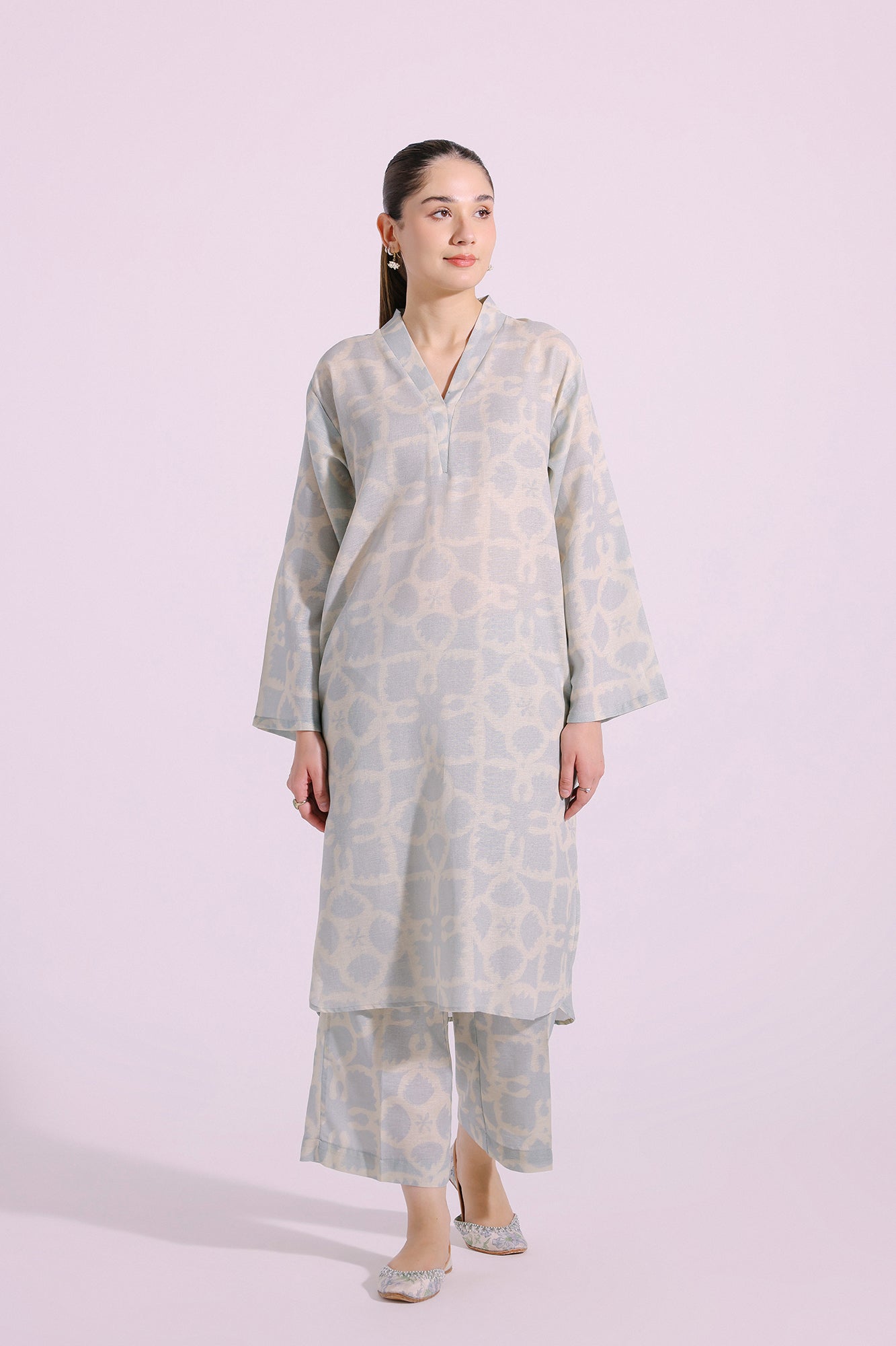 Ethnic | Pret SS '24 |  PRINTED SUIT (E4325/102/607) - House of Faiza