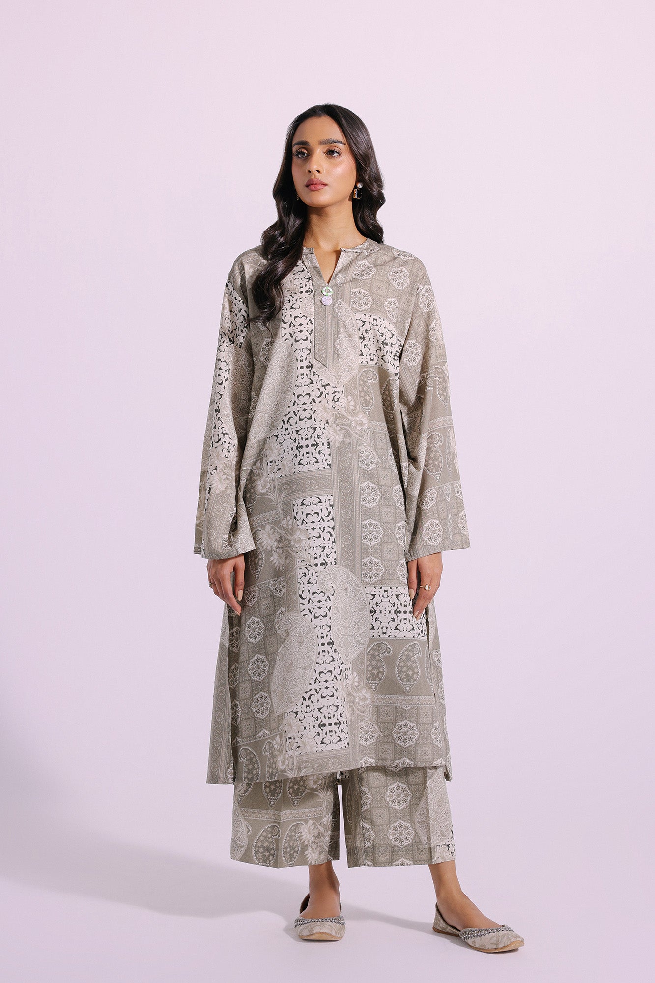 Ethnic | Pret SS '24 |  PRINTED SUIT (E4336/102/128) - House of Faiza