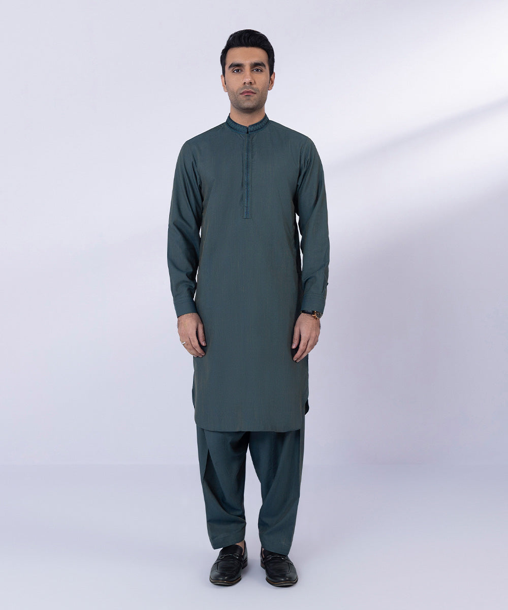 Sapphire | Men's Outfits | Embroidered Wash & Wear Suit 210 - House of Faiza