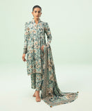Sapphire | Fall Winter '23 | 3 Piece - Printed Linen Suit - House of Faiza