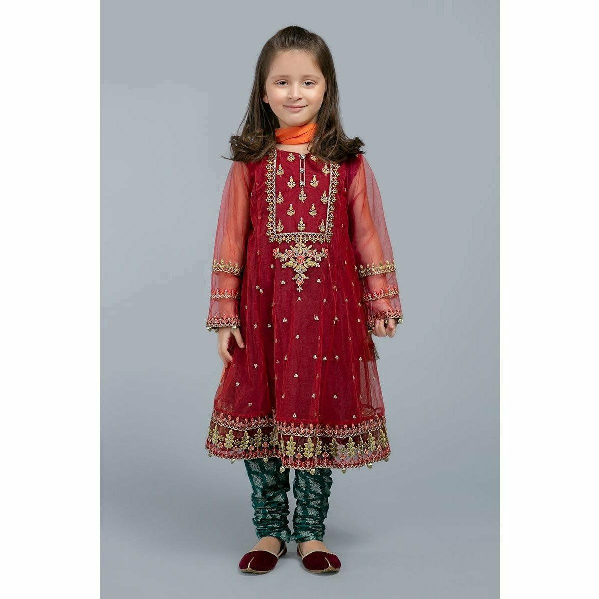 Suit Mahroon MKS-SS20-06 - House of Faiza